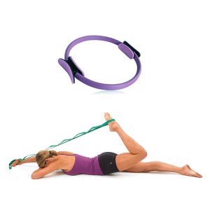 Aro de pilates con correa stretching