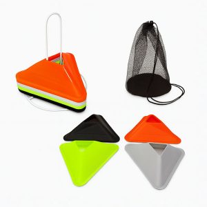 Set De 40x Conos agilidad triangular con soporte