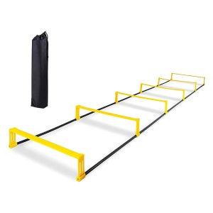 Escalera con vallas de agilidad 2 en 1