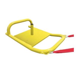 Trineo de arrastre para discos con tubos elásticos y arnés